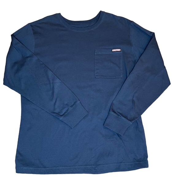Craftsman Men's Medium 38/40 Navy Blue Long Sleeved T Shirt Logo Soft - Picture 1 of 4